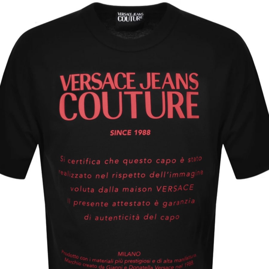 Alternative Image for ProductVersace Jeans Couture Logo T Shirt Black2